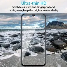 Ultra-thin HD screen protector for Samsung A90 – scratch-resistant, anti-fingerprint, and anti-grease for crystal-clear display clarity.