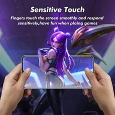 High-sensitivity tempered glass screen protector ensures ultra-responsive touch for a smooth and immersive gaming experience