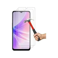 Oppo A57s tempered glass with hammer test demonstrating 9H hardness and durability