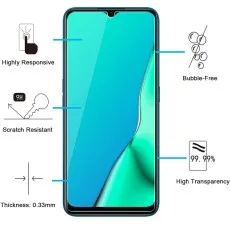 Oppo A59 tempered glass 9H hardness, bubble-free, ultra-clear, 0.33mm, highly responsive