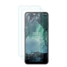 Realme C31 for Smartphone with two transparent tempered glass screen protectors.
