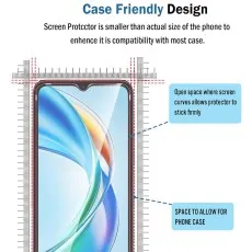 Case-friendly screen protector design for Realme C33