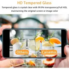 HD tempered glass with 99.9% transparency, maintaining original screen clarity and color accuracy