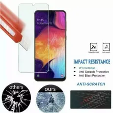 Impact-resistant tempered glass screen protector with 9H hardness, anti-scratch, and anti-blast protection