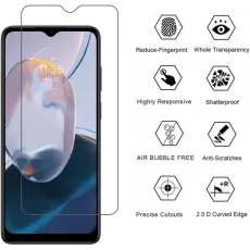 Tempered glass screen protector for Vivo V11i with key features including anti-scratch, shatterproof, bubble-free installation, precise cutouts, and fingerprint resistance