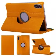 Orange rotating stand case for Honor Pad X9 11.5-inch – Multi-angle viewing, durable PU leather, and secure fit for enhanced protection and functionality.