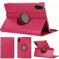 Pink rotating stand case for Honor Pad X9 11.5-inch – Multi-angle viewing, durable PU leather, and secure fit for enhanced protection and functionality.