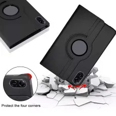 Honor X9 Leather 360° Rotating Case – Shockproof design with reinforced corners for added protection against drops and impacts