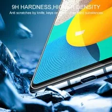 Premium tempered glass screen protector for Samsung Galaxy A32 5G – 9H hardness and high-density material, ensuring superior resistance against scratches from knives, keys, and other hard object.