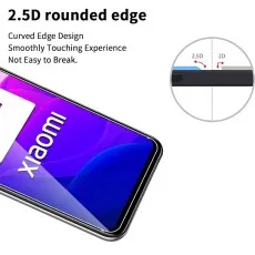 Xiaomi Mi 10 Youth tempered glass screen protector with 2.5D rounded edges for smooth touch and durability.