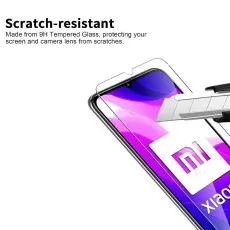 Xiaomi Mi 10 Youth tempered glass screen protector – 9H hardness, scratch-resistant, durable protection.