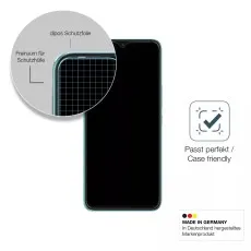Case-friendly Tecno Spark 6 Go screen protector with precise coverage, made in Germany by dipos