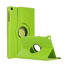 Samsung Galaxy Tab A9 Plus 11'' 2023 tablet case, 360-degree rotating leather cover, front view in Green