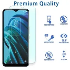 Premium quality tempered glass with 9H hardness, high transparency, oleophobic coating, and zero bubbles.