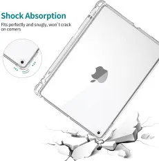 iPad 9.7 Clear Case, iPad Pro/6th/5th Gen Slim Transparent Soft TPU Back Cover