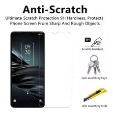 LoadMore  9H hardness anti-scratch screen protector protects against keys, knives, and sharp objects.