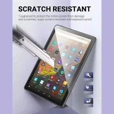 Amazon Fire HD 8 (12th Gen, 2024) Tablet Tempered Glass Screen Protector - 8-Inch HD Protective Film, 2 Pack, showing ultra-clear transparency and precise fit
