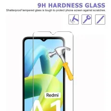 9H Hardness Tempered Glass Screen Protector for Xiaomi Redmi A2 – Shatterproof and Scratch-Resistant with Impact Protection.