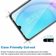 Vivo Y01 tempered glass with 2.5D case-friendly cutout for perfect fit and protection