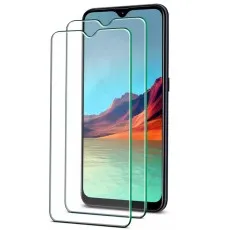 Vivo Y02s with two tempered glass screen protectors, featuring a waterdrop notch and vibrant display