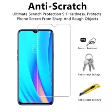 Anti-scratch 9H tempered glass screen protector, resistant to keys and knives
