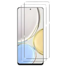 Honor Magic 4 smartphone with 2 tempered glass screen protector overlay.