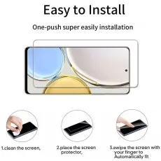Step-by-step guide to installing a screen protector with cleaning, dust removal, and precise alignment instructions.