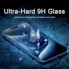 Honor Play7T Pro with a 9H tempered glass screen protector featuring anti-fingerprint, anti-shatter, and high transparency.