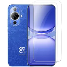 Blue Huawei Nova 12 Lite phone with 2 screen Protector Ultra Clear and camera lens protectors. ULTRA CAMERA 50MP is visible on the phone's back.