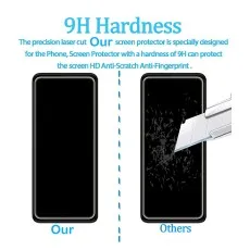 9H screen protector comparison Our anti-scratch vs. easily scratched Others