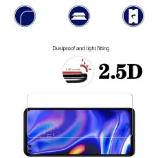 Motorola One 5G screen protector with 2.5D curved edges, dustproof and tight fitting design.