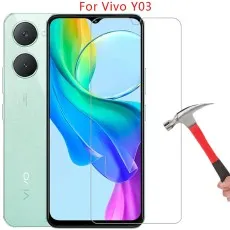 Tempered glass screen protector for Vivo Y03 with high durability and impact resistance