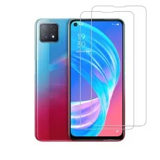 Image showing Oppo A72 5G with 2 Pack Premium Tempered Glass Screen Protectors ready for installation