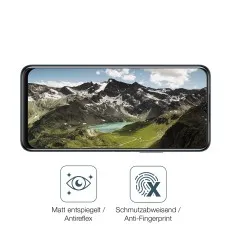 Matt anti-glare, anti-fingerprint screen protector. Reduces reflections and smudges