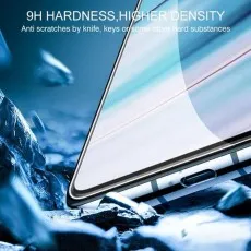 OnePlus 9 Pro screen protector with 9H hardness for scratch resistance against hard objects.