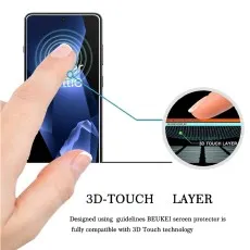 Experience seamless 3D Touch on your phone with the MaxTeck screen protector. Diagram shows its specialized 3D Touch layer for full compatibility.