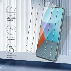Oppo A2 pro Screen protector oleophobic, scratch-resistant, responsive touch. Two protectors shown