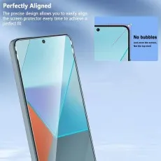 Our screen protector for Oppo A2 Pro perfectly aligned, bubble-free, covers screen only.
