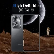 Oppo F25 Pro High-definition display, innovative AI camera shown against a moon scene with an astronaut.
