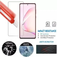 A71 5G screen protector 9H impactscratchblast proof. Knife test & impact comparison shown