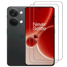 OnePlus Nord 3 with 2 clear tempered glass screen protectors for ultimate screen safety.