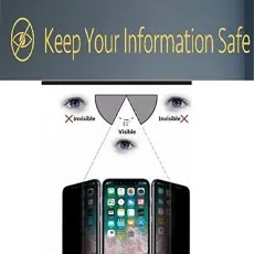 HTC Desire 20 Pro privacy screen visible head-on, invisible from sides (45° viewing angle)