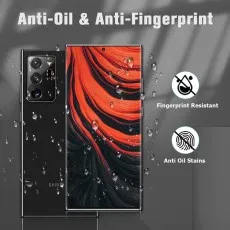HTC screen protector anti-oil & anti-fingerprint. Water droplet illustration.