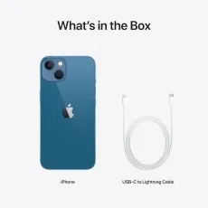 Apple iPhone 13 Unlocked & Refurbished - What's in the Box iPhone 13 (Blue) and USB-C to Lightning Cable