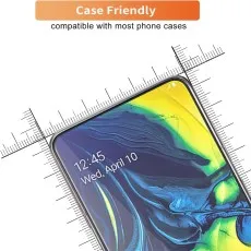 Samsung Galaxy A80 screen protector case friendly design