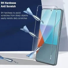 Anti-scratch screen protection with darts bouncing off the Realme Narzo N55.