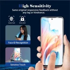3D-Touch compatible screen protector for Realme GT5. Finger pressing screen..