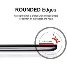 ROUNDED Edges text above an illustration showing a screen protector with a 2.5D curved edge