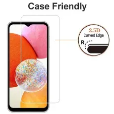 Case-friendly screen protector with 2.5D curved edge for Samsung F14