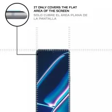 Realme GT Neo5 SE screen protector covers flat area of the screen.